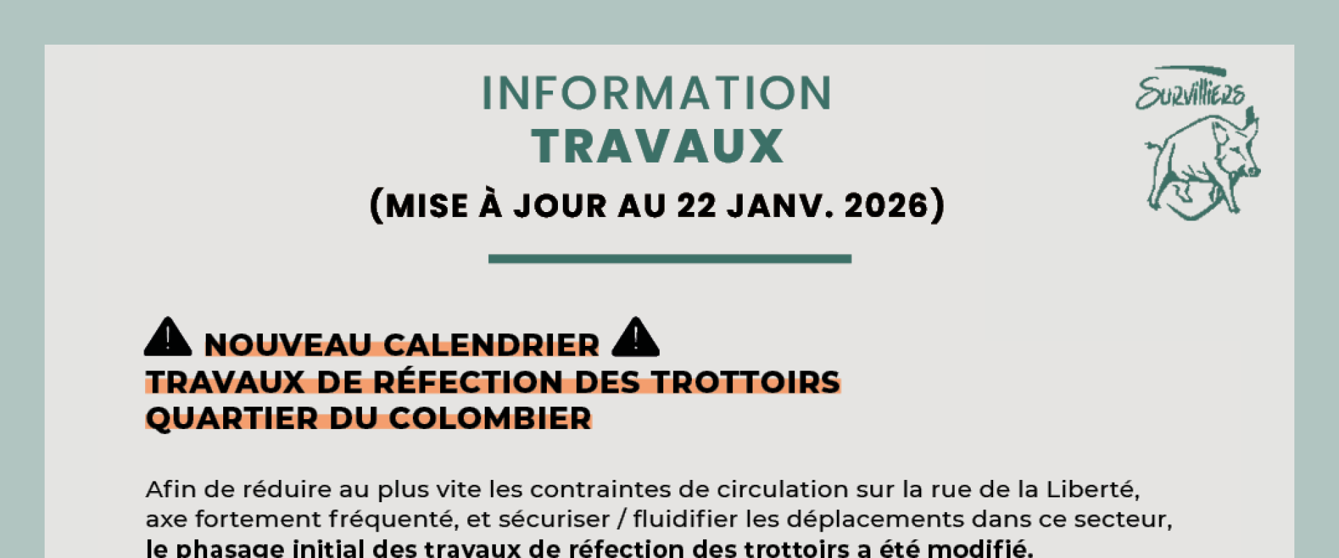 Travaux Colombier