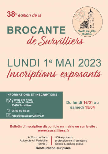 Affiche exposants brocante